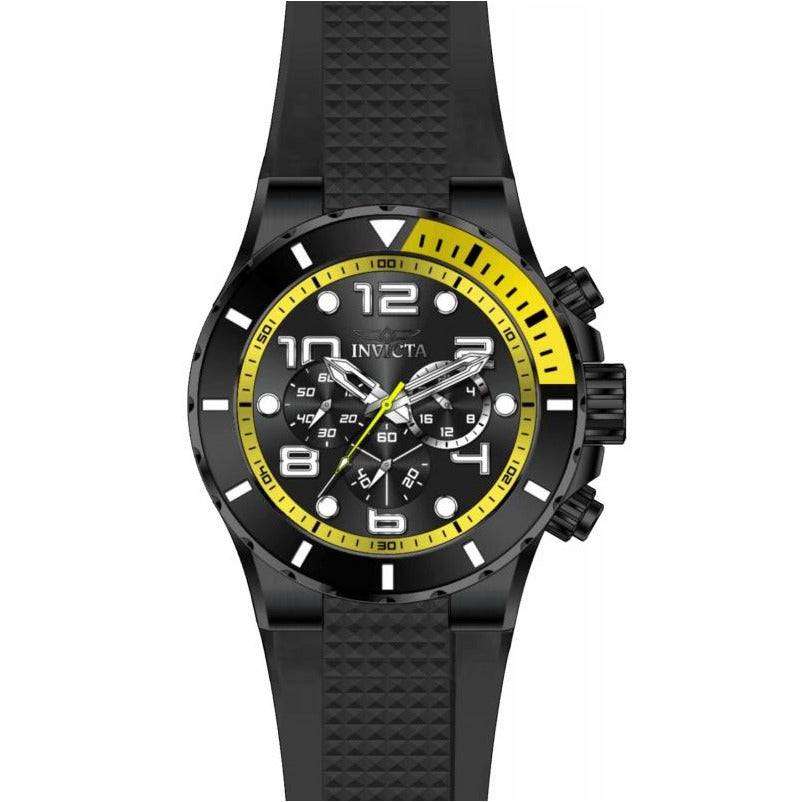 INVICTA Men's Pro Diver Rally 50mm Ion Yellow Trim Watch