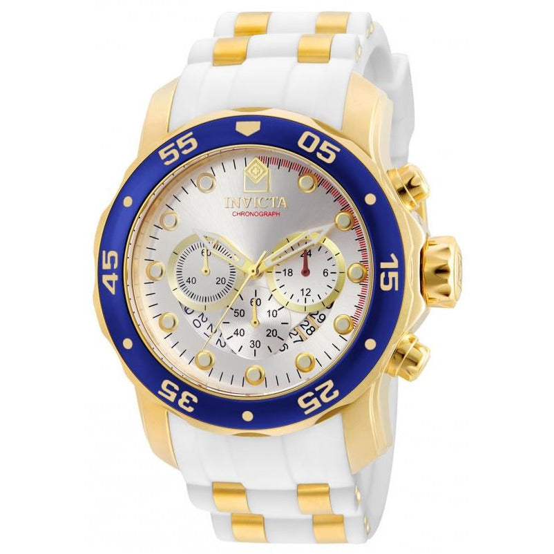 INVICTA Men's Pro Diver Colossus 48mm Chronograph Watch Gold / Snow / Blue