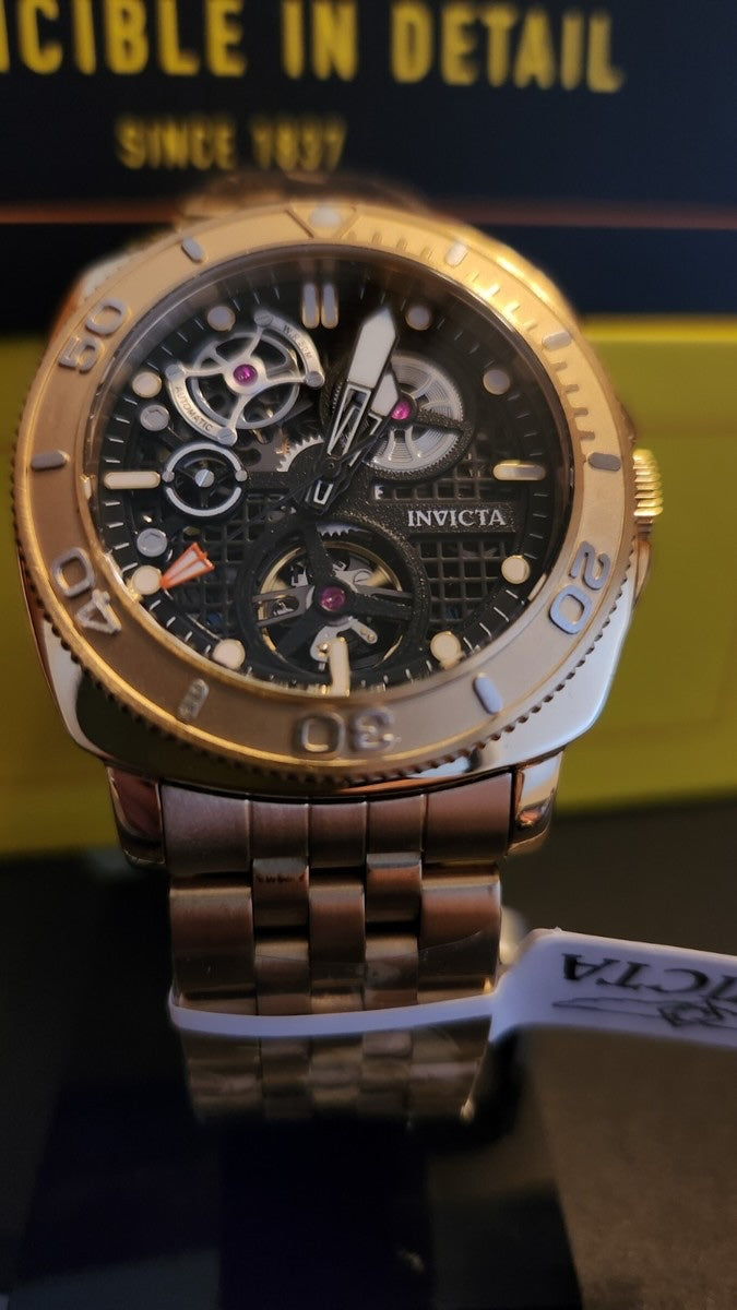 INVICTA Men's Sea Hunter Hadal Truss Automatic 44mm Watch Steel Gold