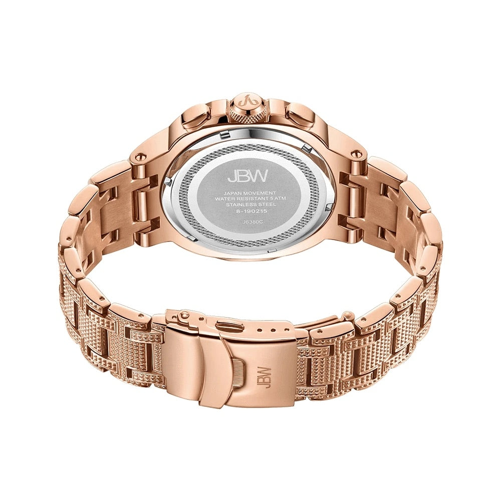 JBW Heist 18k Rose Gold Plated 20 Diamonds Watch