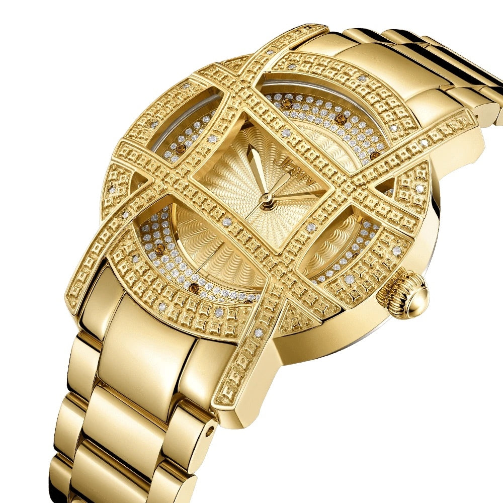 JBW Olympia 10 YR 20 Diamonds 18k Gold Plated Watch