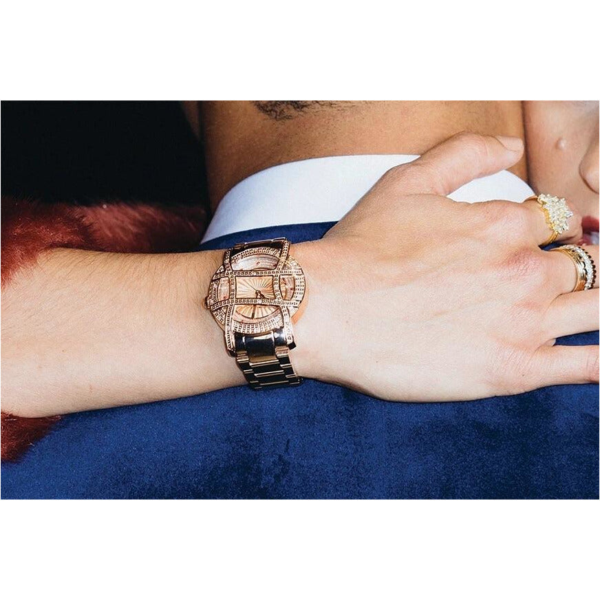 JBW Olympia 10 YR 20 Diamonds 18k Gold Plated Watch