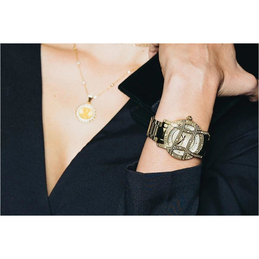 JBW Olympia 10 YR 20 Diamonds 18k Gold Plated Watch