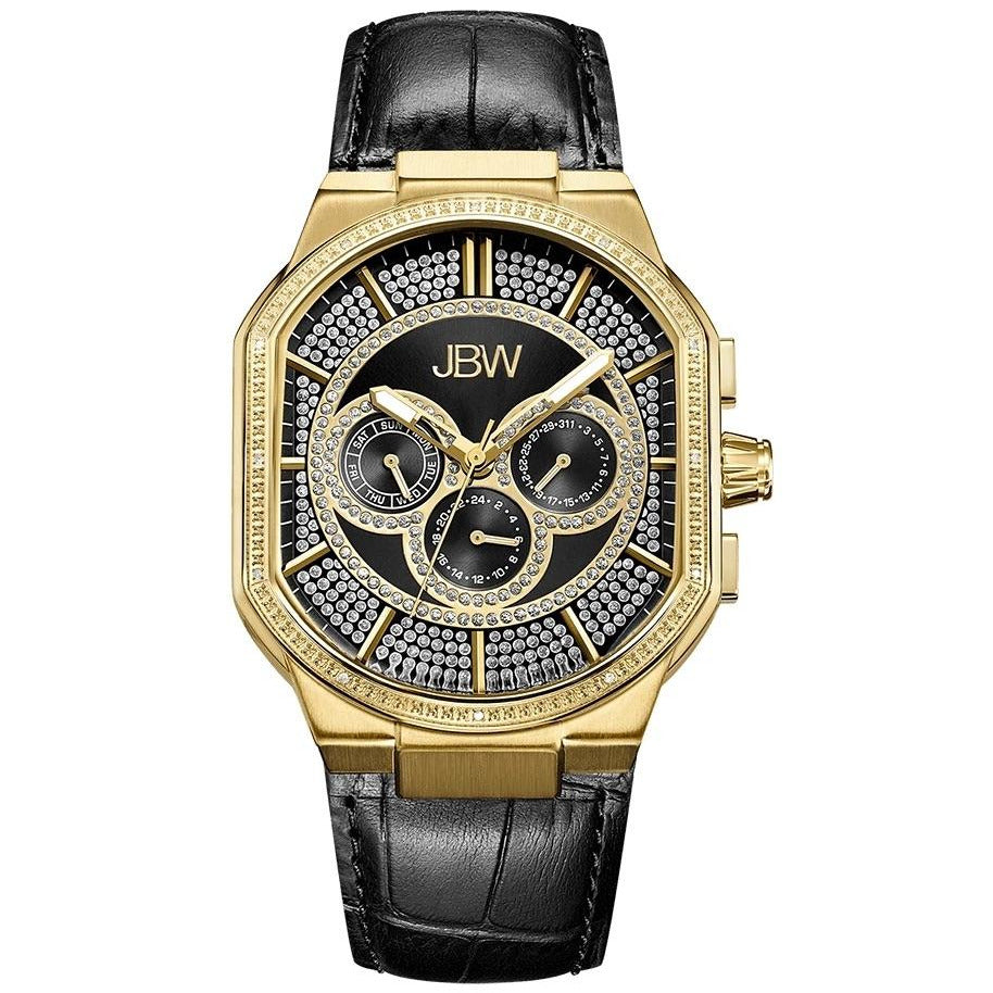 JBW Orion 12 Diamonds Gold/Black Watch