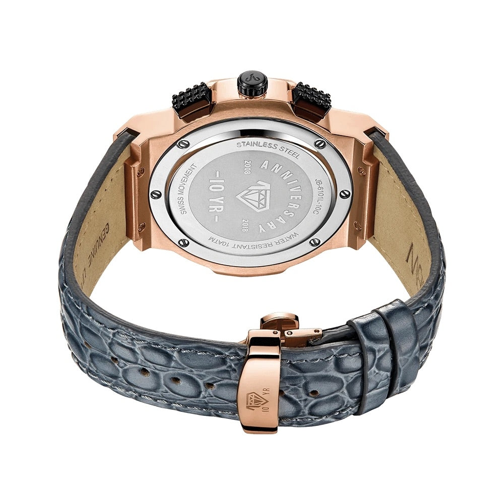 JBW Saxon 10 YR Grey/Blue Watch