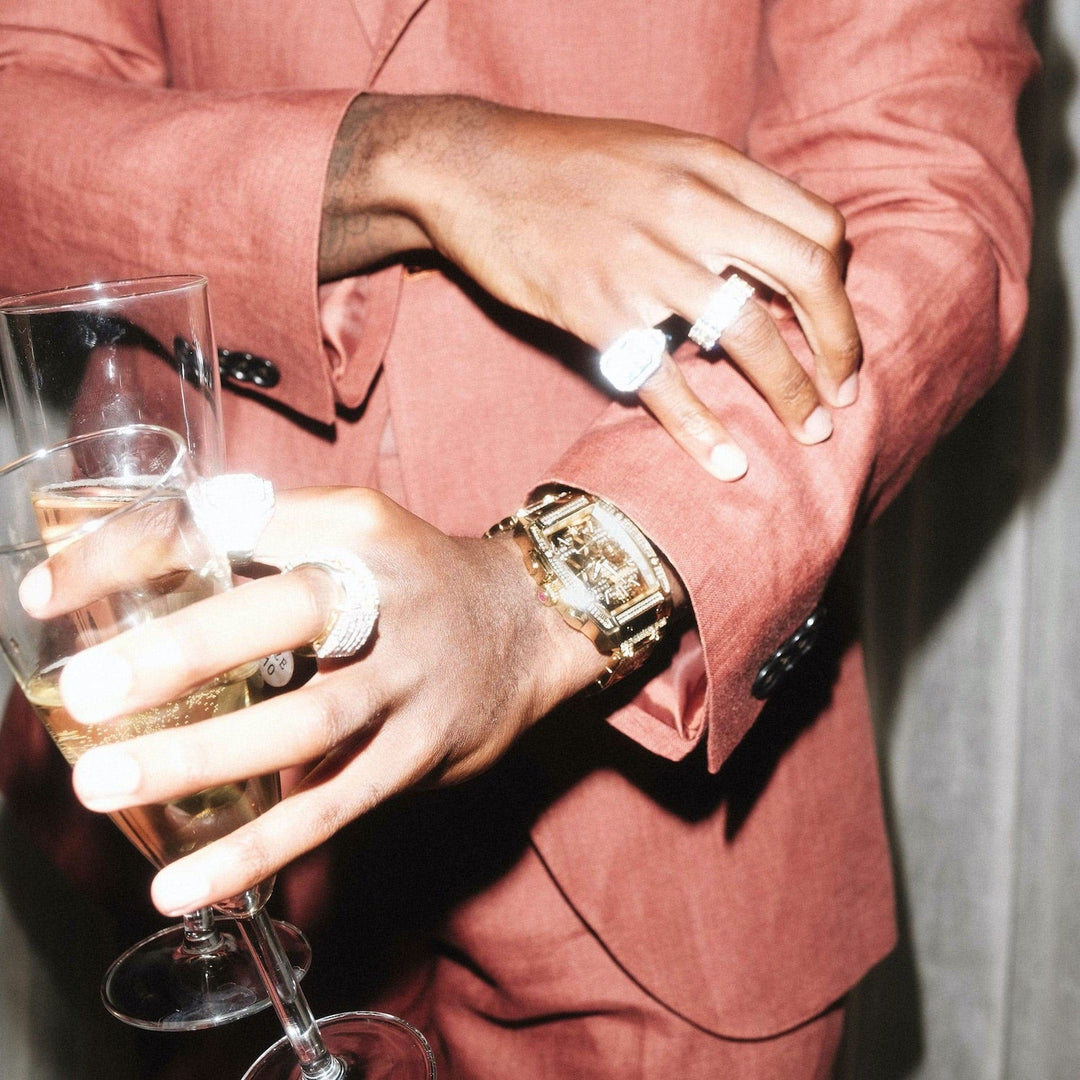 JBW Echelon 18k Rose Gold Plated Brown Watch