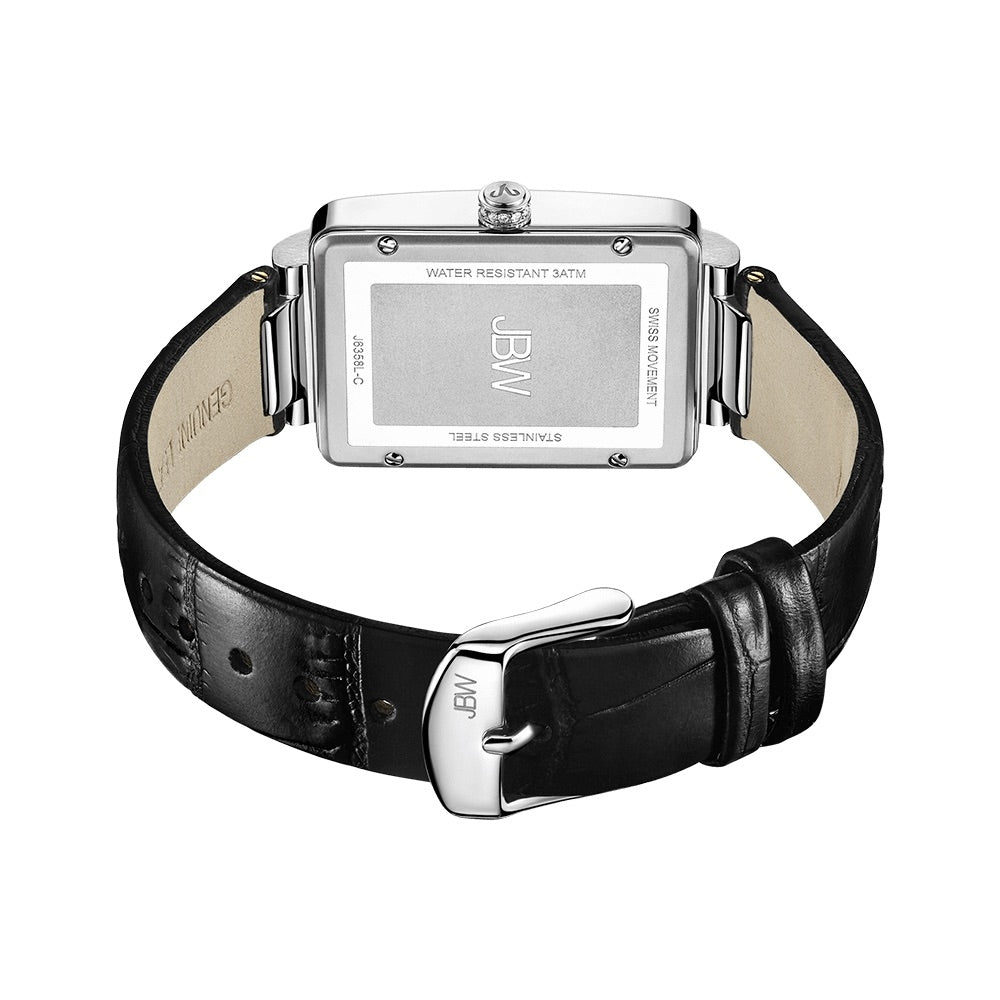 JBW Women's Mink .12 ctw Diamond Black/Silver Watch