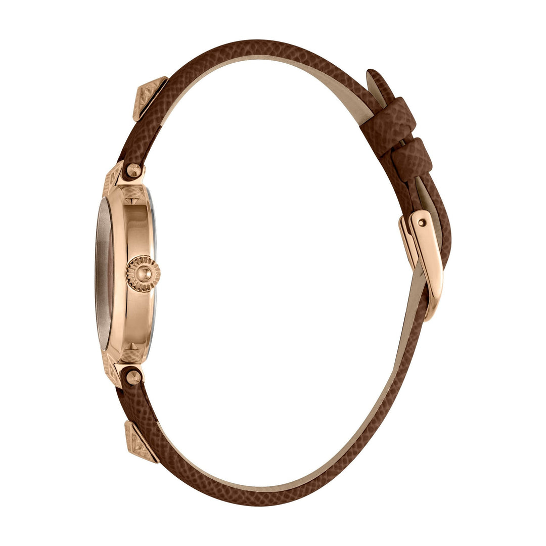 JUST CAVALLI Infamay Leather Chocolate Brown Watch