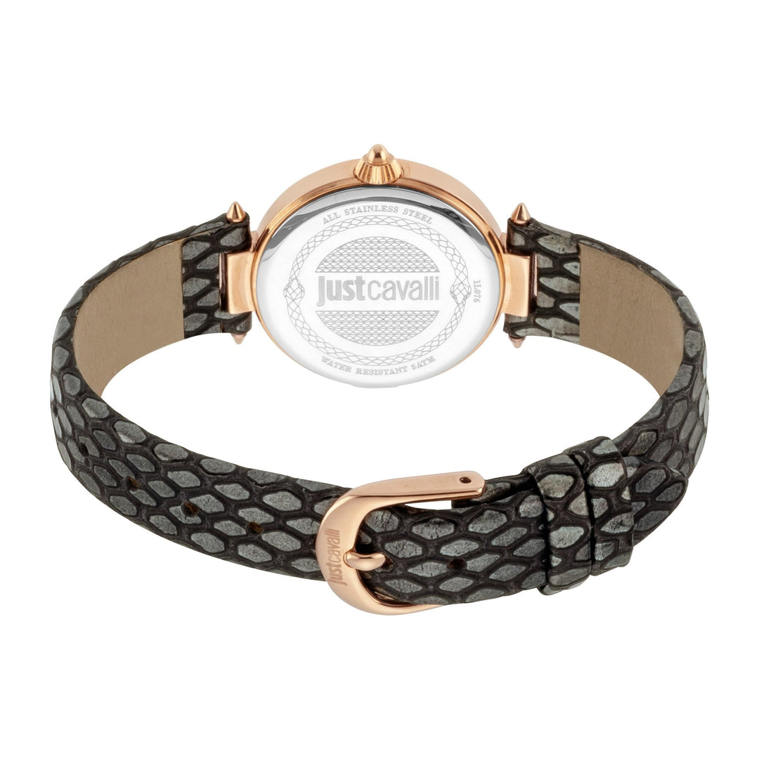 JUST CAVALLI Infamay Leather Grey Leopard Watch