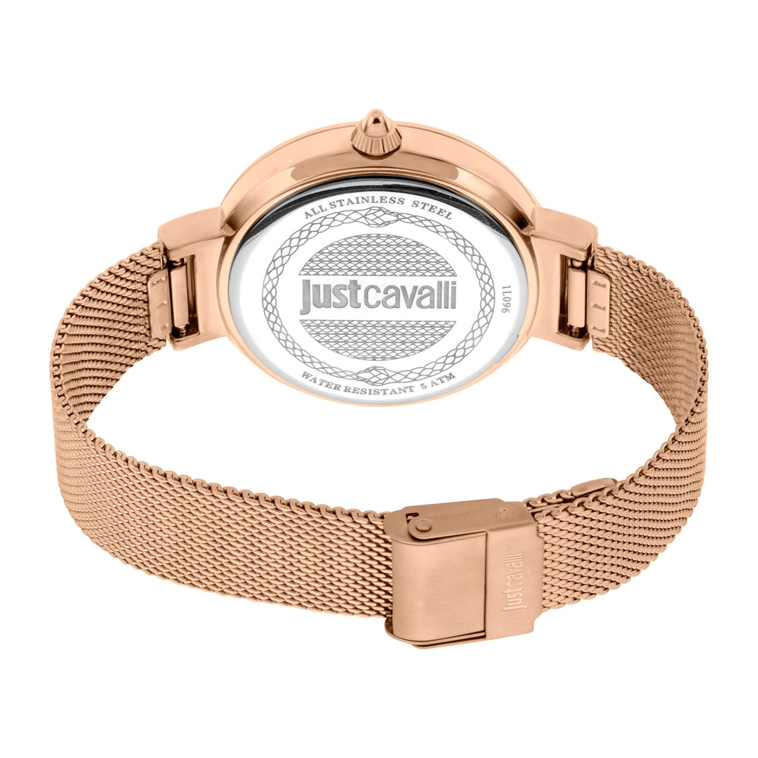 JUST CAVALLI Bling 40mm Milanese Rose Gold/Blue Watch