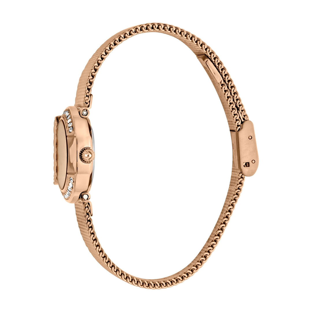 JUST CAVALLI Jungle Fever Steel Milanese Zirconia Rose Gold Watch