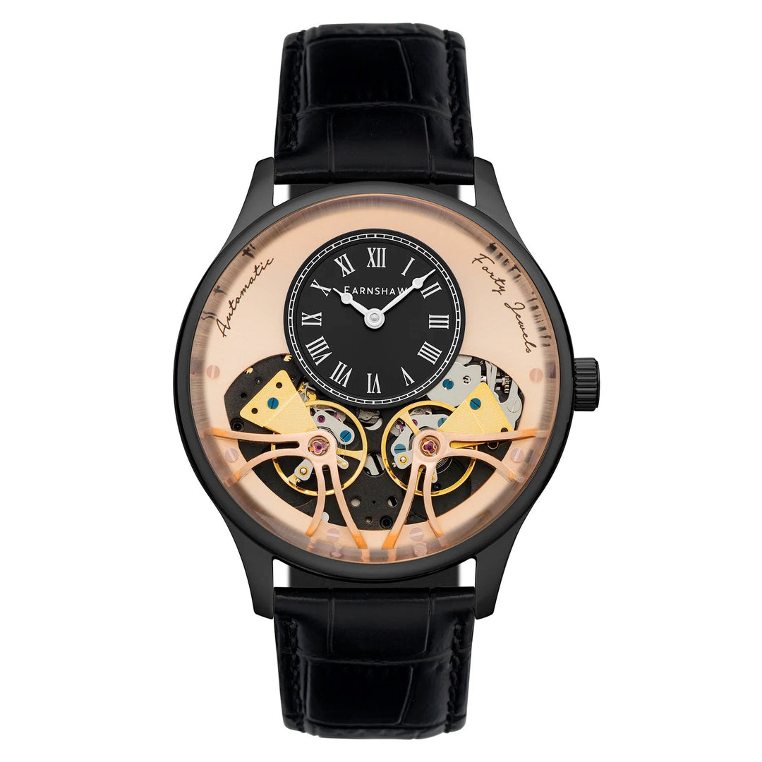 THOMAS EARNSHAW FARADAY DOUBLE BARREL AUTOMATIC Midnight Rose ES-8179-0D Watch