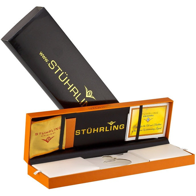 STUHRLING ORIGINAL Meridian GMT Diver 44mm 100m Rose Gold Jubilee Watch