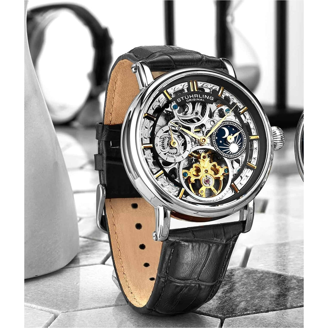 STUHRLING ORIGINAL 4000 Automatic 43mm Skeleton Watch