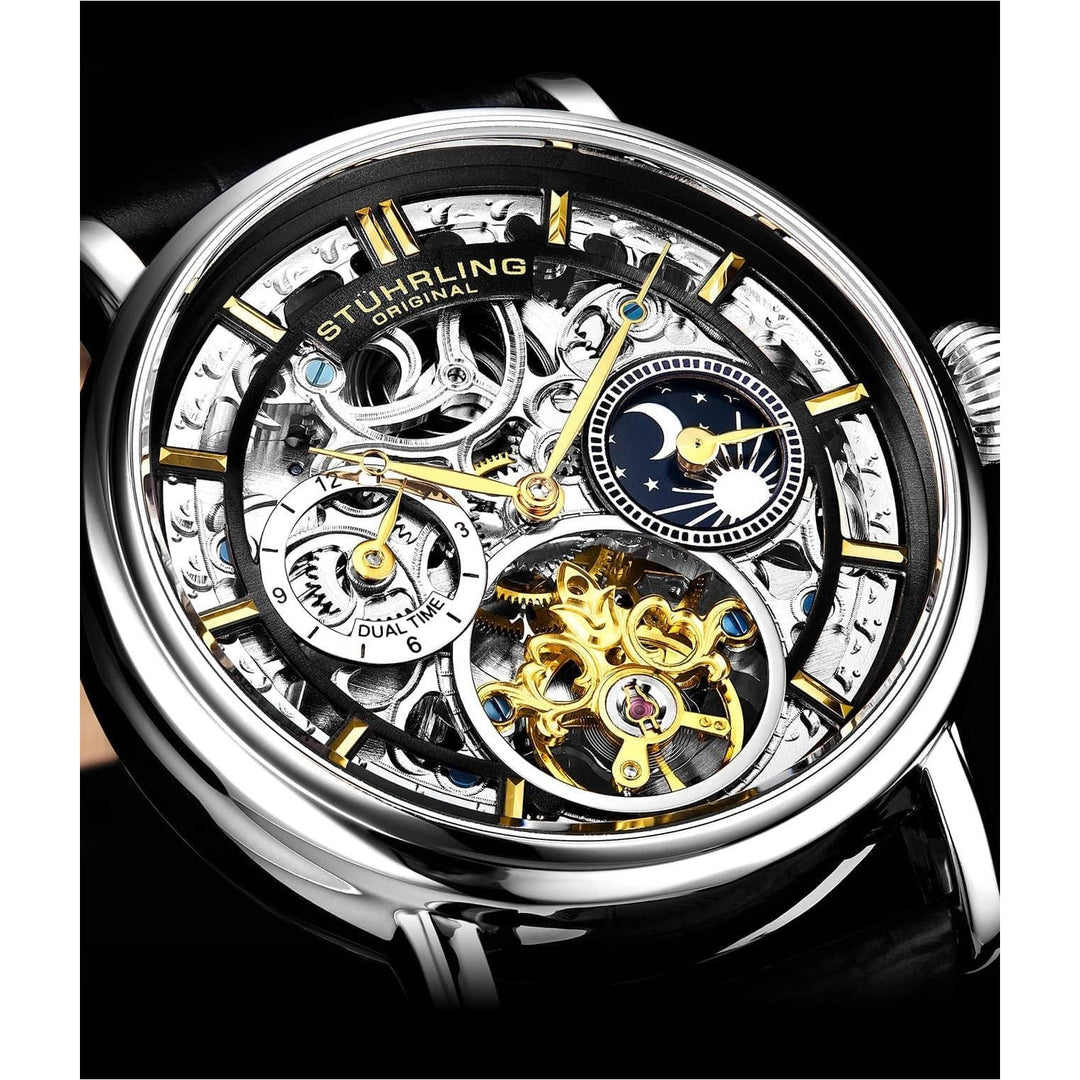 STUHRLING ORIGINAL 4000 Automatic 43mm Skeleton Watch