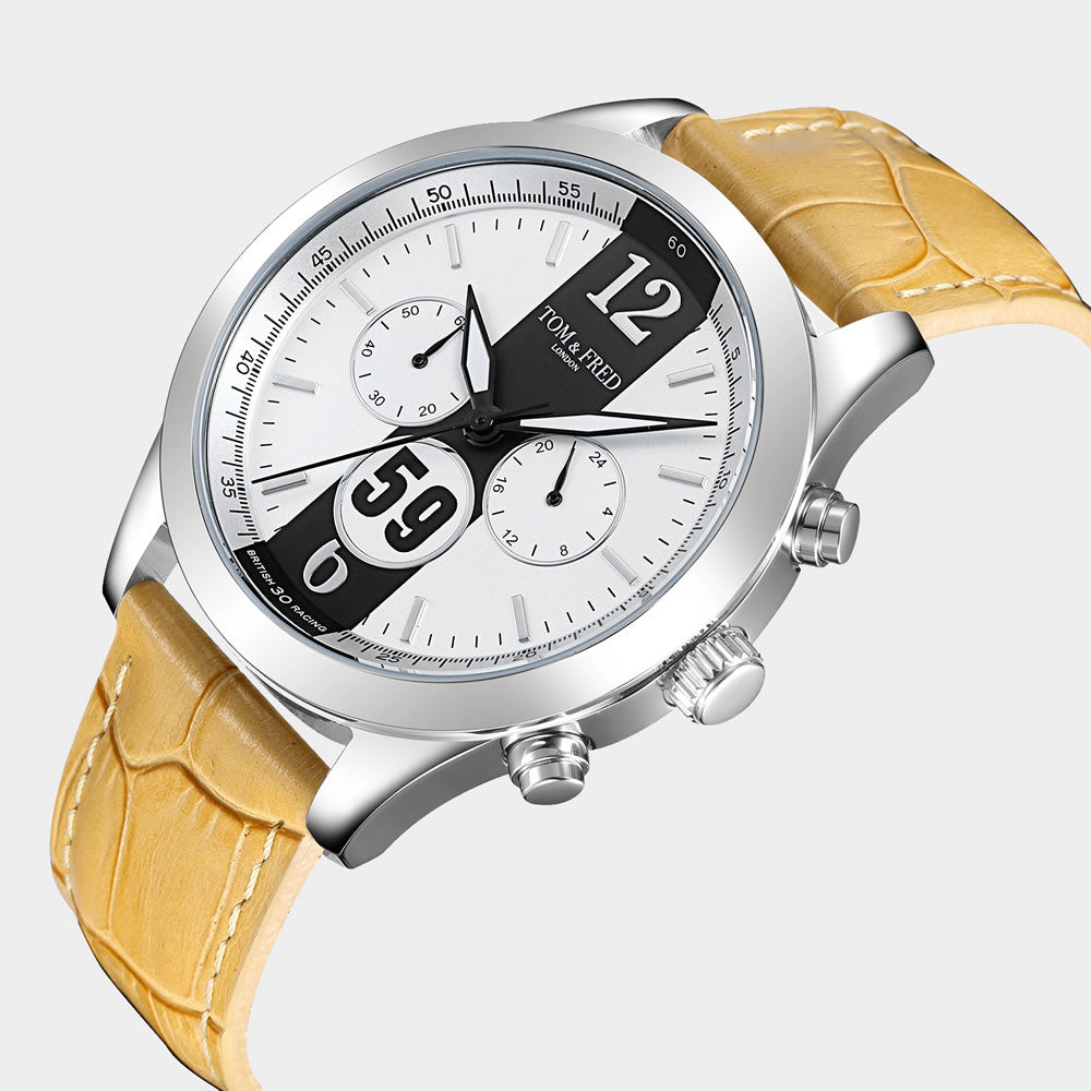 TOM & FRED British Racing 59 Mustang Tan Watch