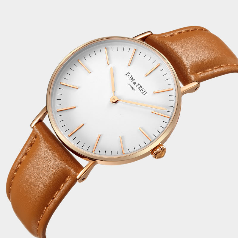 TOM & FRED Darby Tan 35mm Watch