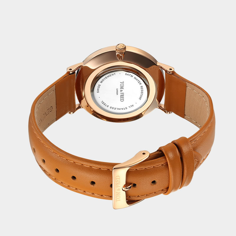 TOM & FRED Darby Tan 35mm Watch
