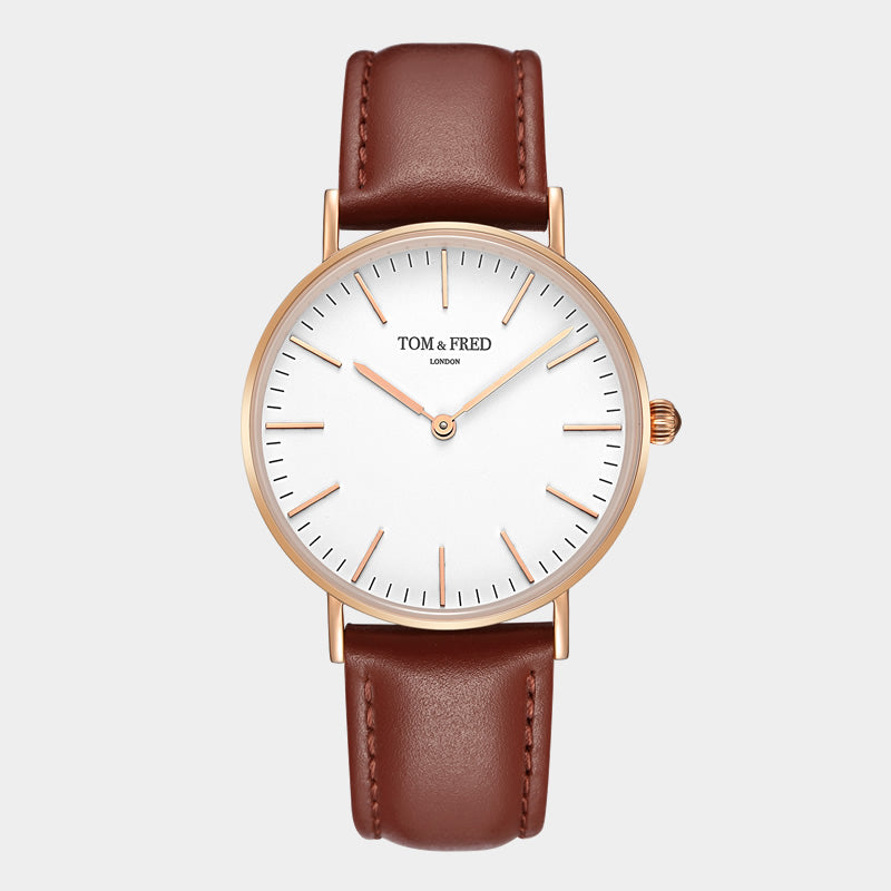 TOM & FRED Darby Brown 35mm Watch