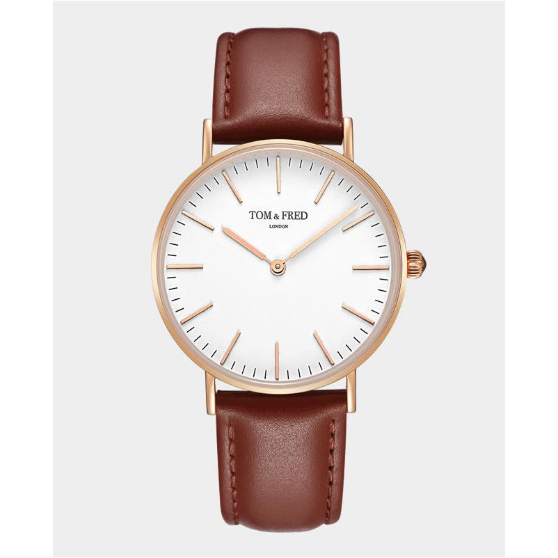 TOM & FRED Darby Brown 35mm Watch