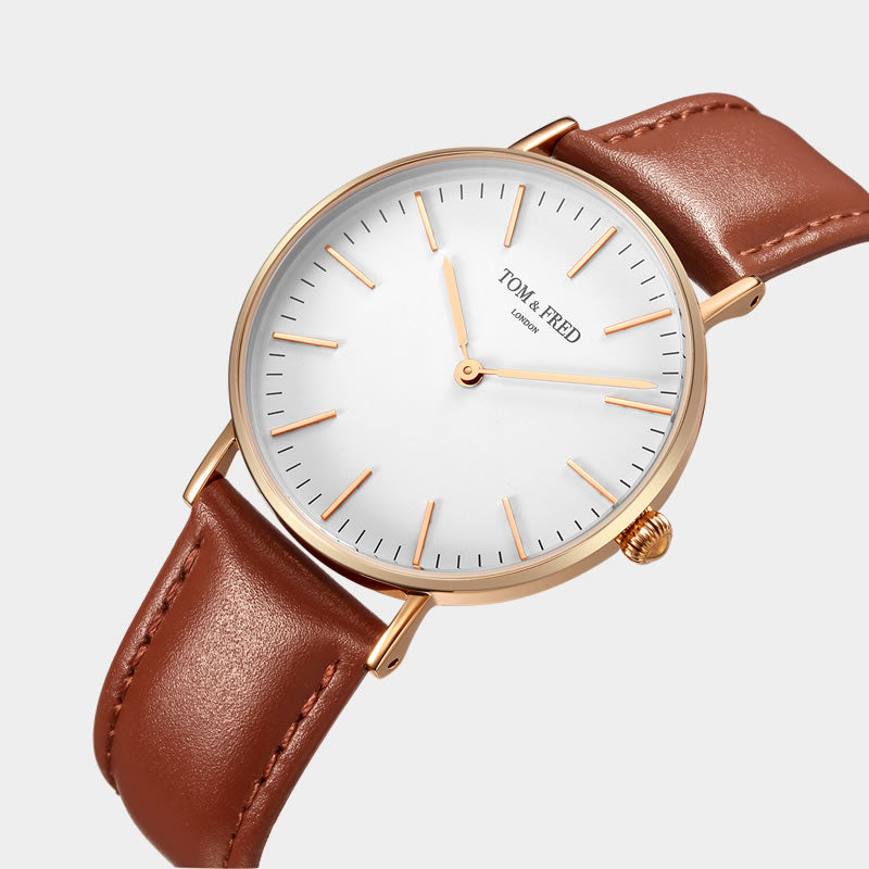 TOM & FRED Darby Brown 35mm Watch