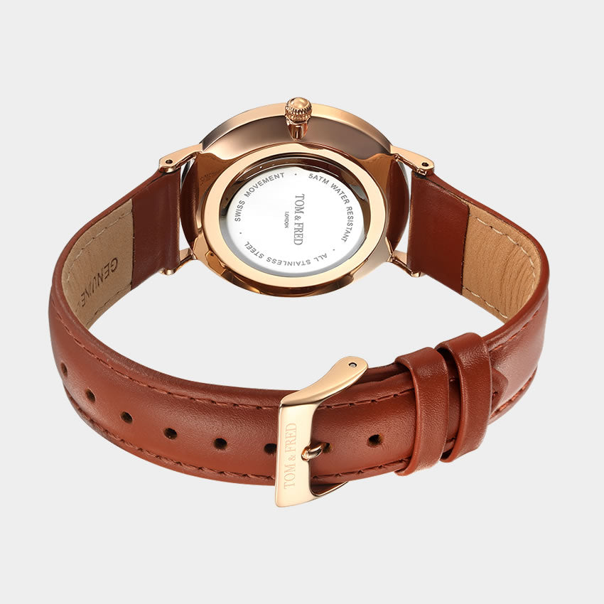 TOM & FRED Darby Brown 35mm Watch