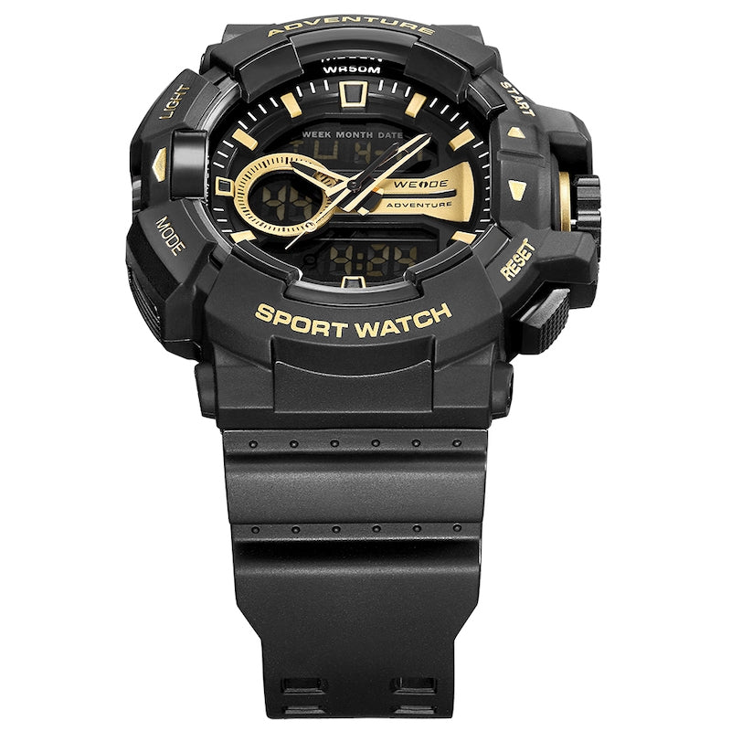 WEIDE Aboriginal Black/Gold Watch