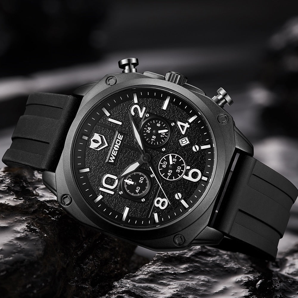 WEIDE Admiral Chronograph Slicone Black Watch