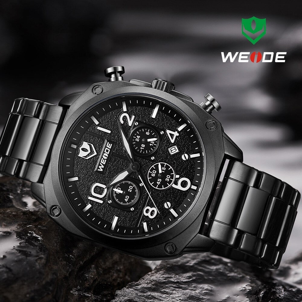 WEIDE Admiral Chronograph Steel Black Watch