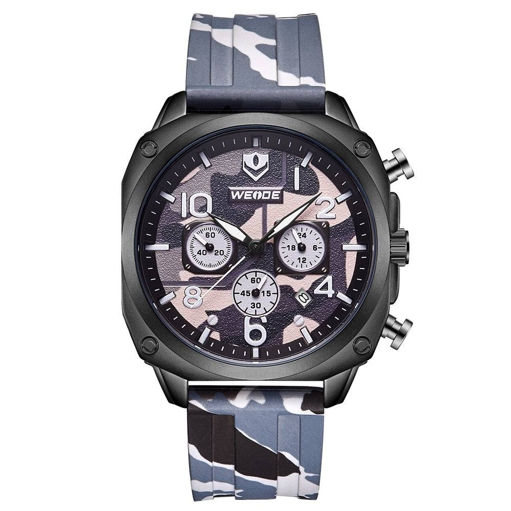 WEIDE Admiral Chronograph Slicone Camouflage Watch