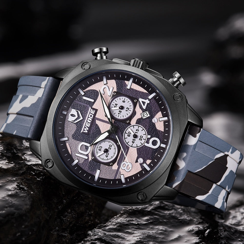 WEIDE Admiral Chronograph Slicone Camouflage Watch