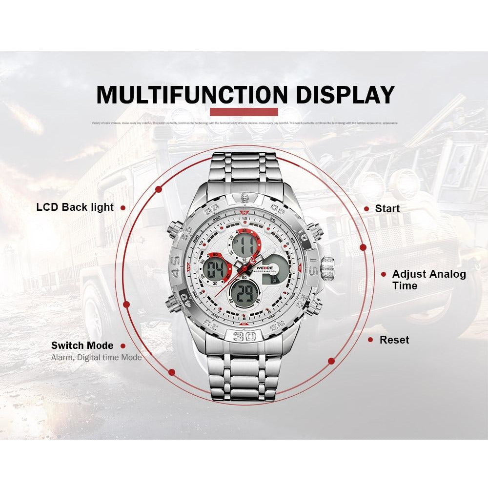 WEIDE Andromeda Ion Black Yellow Trim Watch