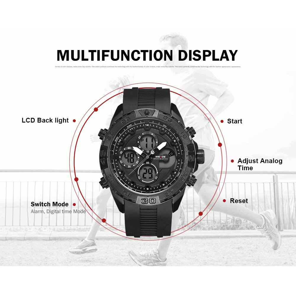 WEIDE Andromeda Silicone Ion Black/White Watch