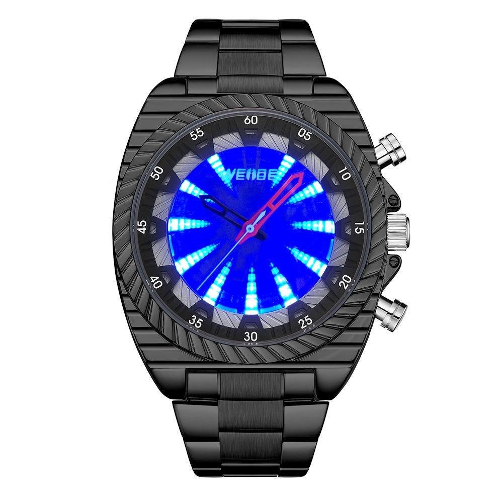 WEIDE Flash UV Steel Ionic Black Watch