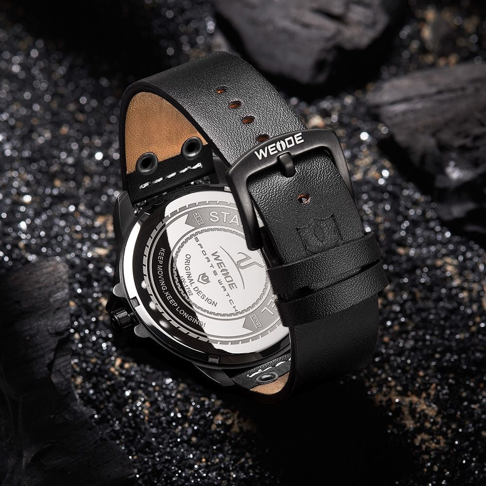WEIDE Gigantaur 50mm Leather Black Watch
