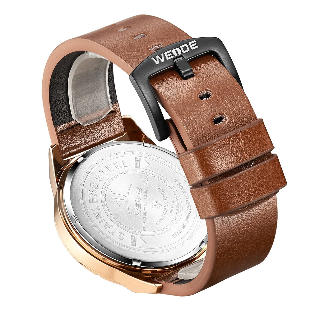 WEIDE Deserter Rose Gold/Brown Watch