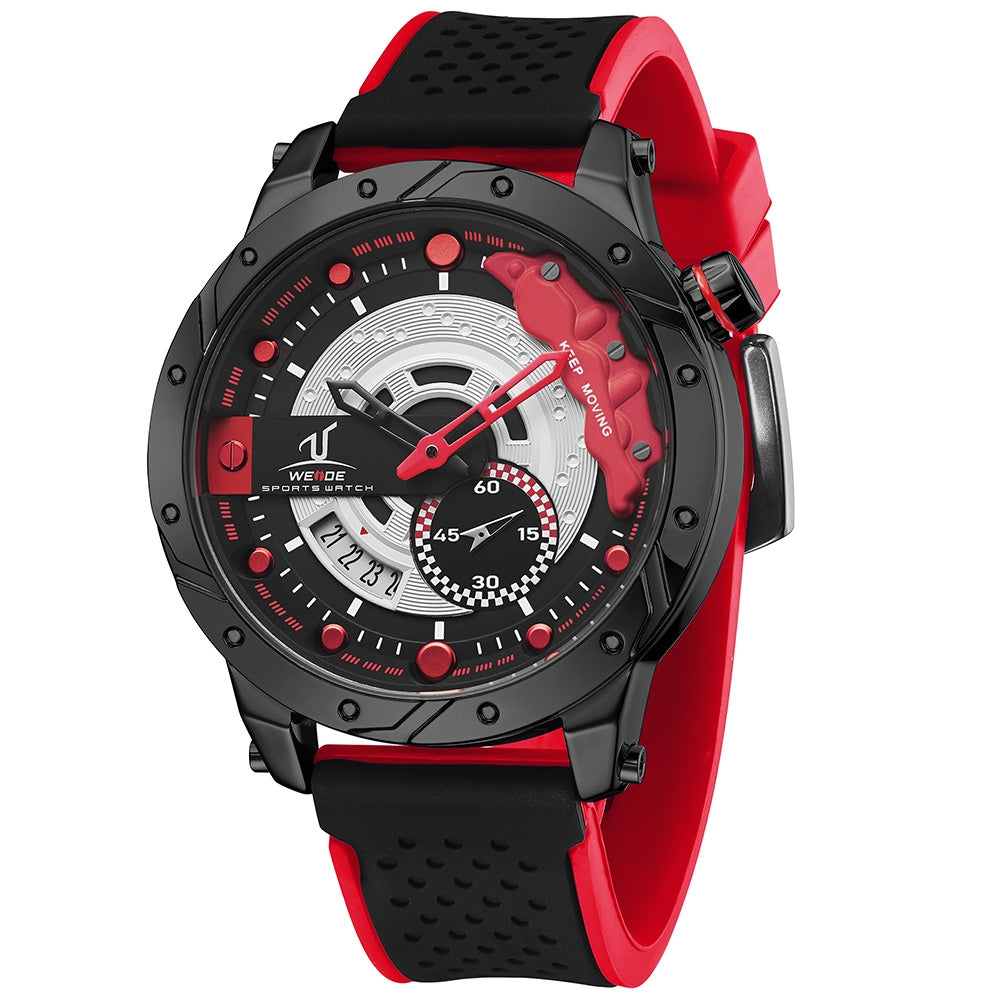 WEIDE Brake Silicone Black/Red Watch