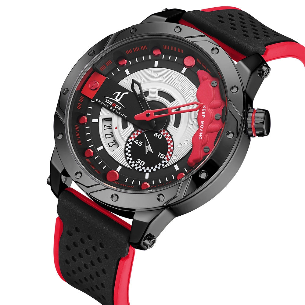 WEIDE Brake Silicone Black/Red Watch
