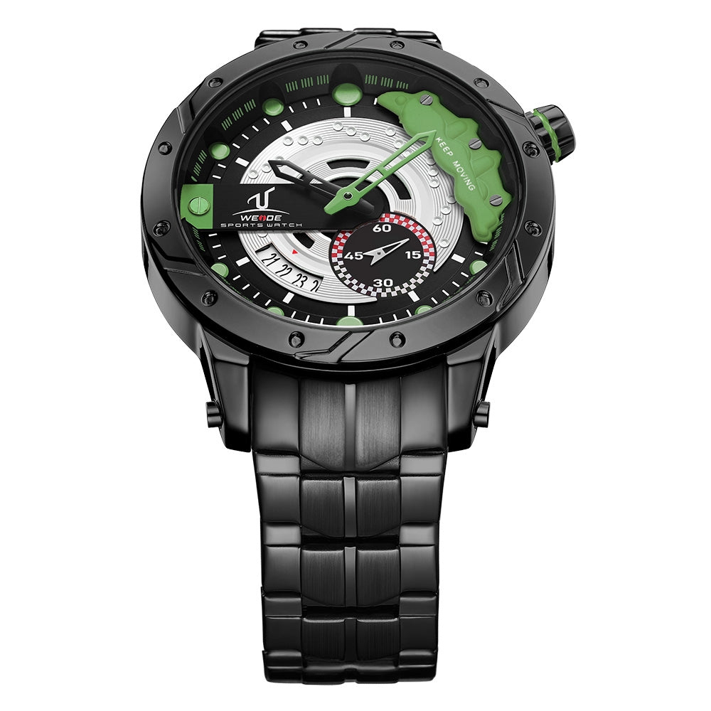 WEIDE Brake Steel Hulk Green Watch