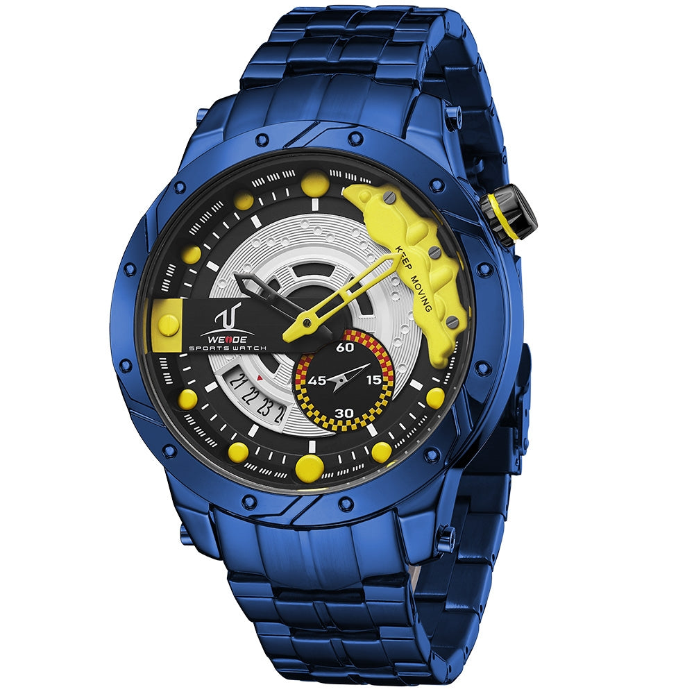 WEIDE Brake Steel Ionic Blue Street Racer Watch