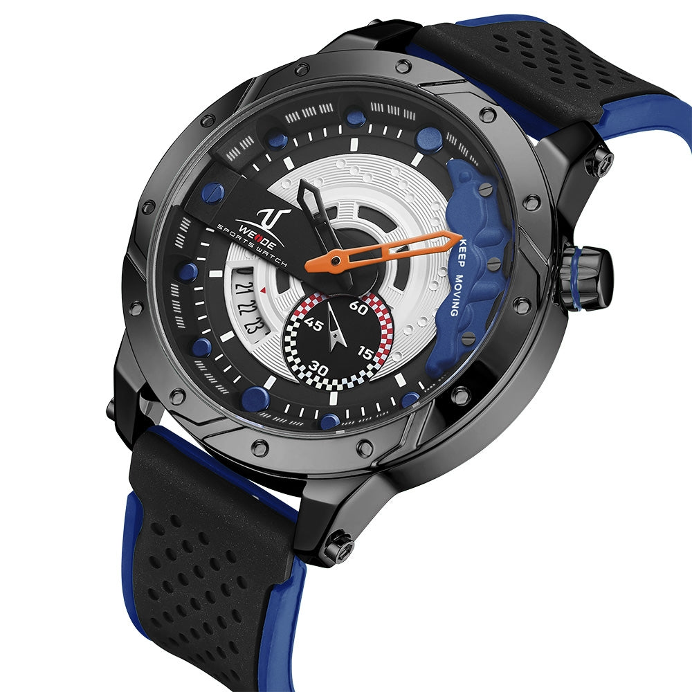WEIDE Brake Silicone Navy Trimmed Watch