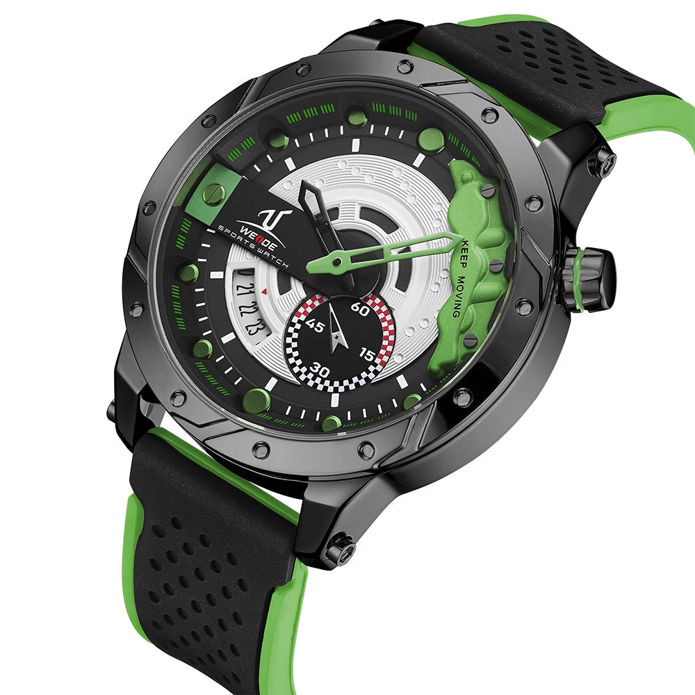 WEIDE Brake Silicone Hulk Green Watch