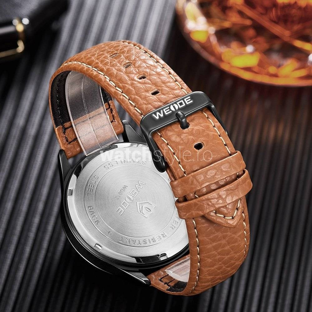 WEIDE Bullet Leather Tan Watch