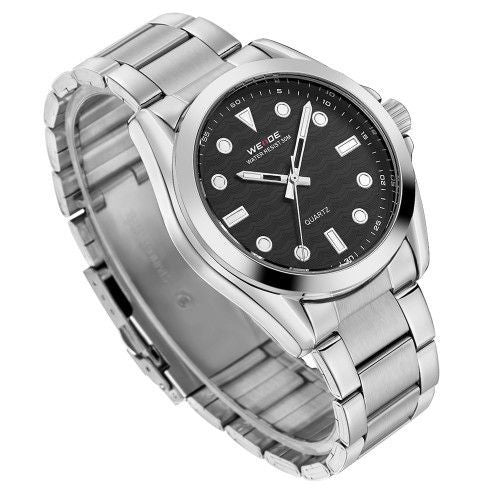WEIDE Classic Quartz 40mm Black Dial Watch