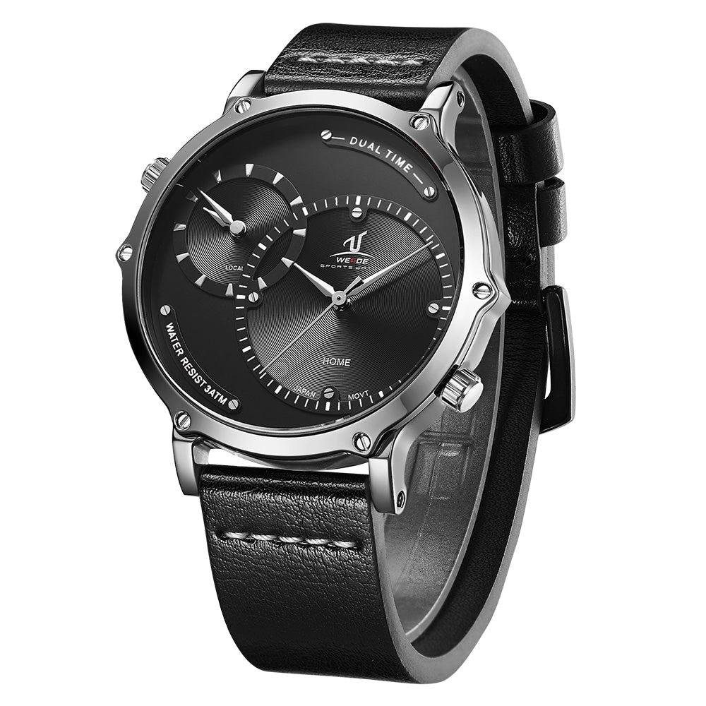 WEIDE Archer Dual Time 46mm Black Watch