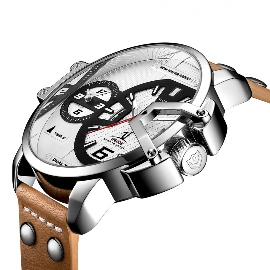 WEIDE Gigantaur 50mm Leather Tan Watch