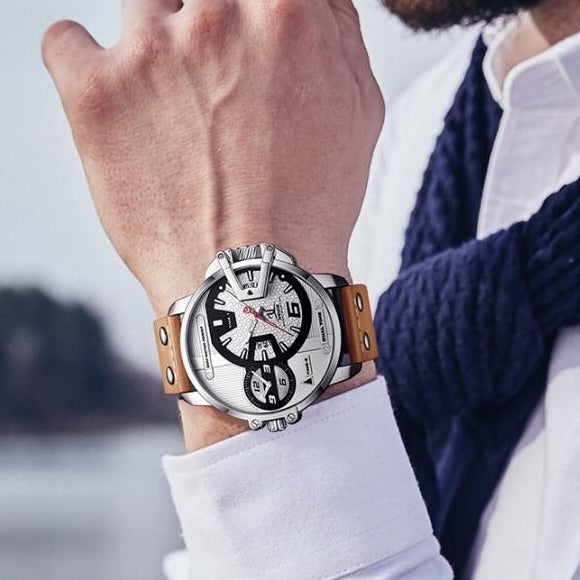 WEIDE Gigantaur 50mm Leather Tan Watch