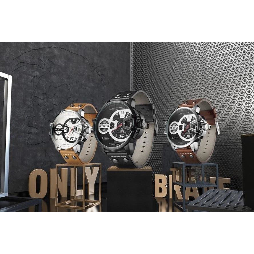 WEIDE Gigantaur 50mm Leather Black Watch