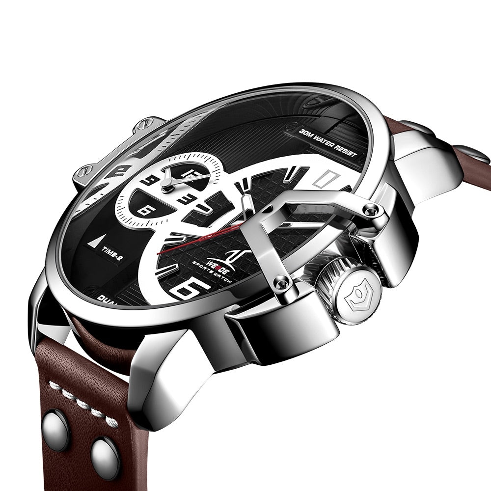WEIDE Gigantaur 50mm Leather Brown Watch