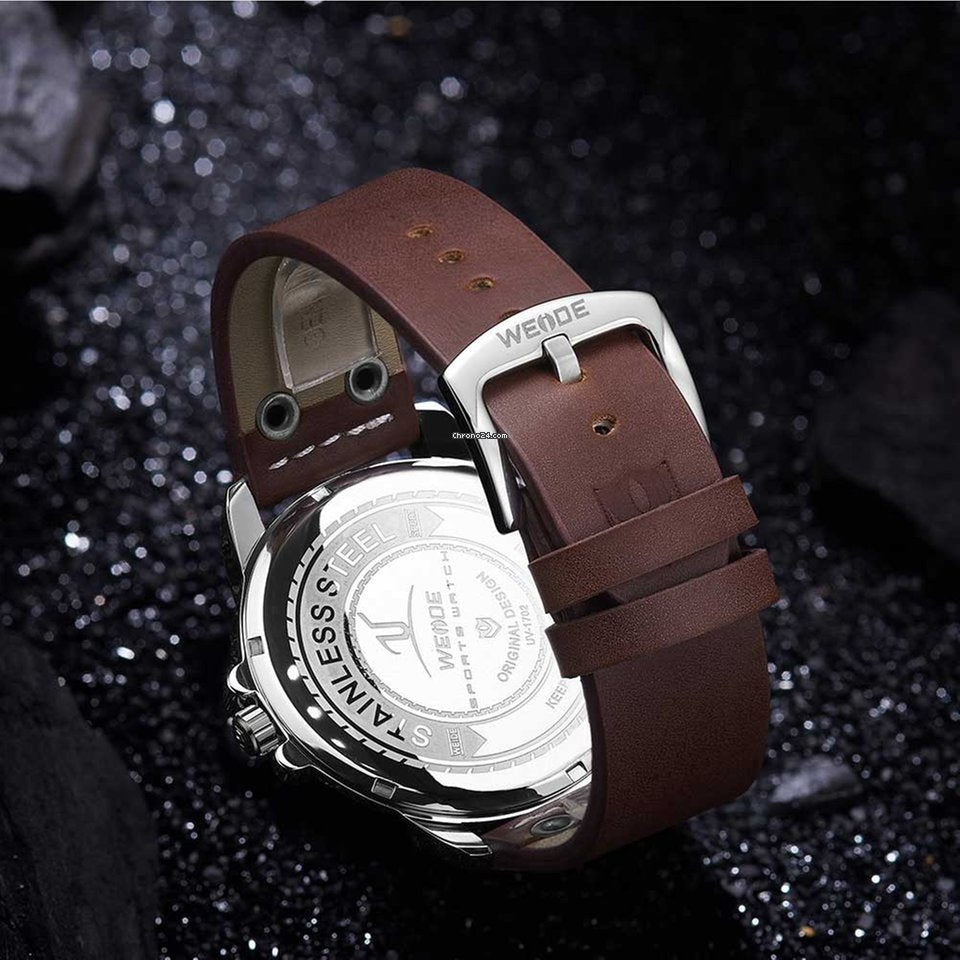 WEIDE Gigantaur 50mm Leather Brown Watch